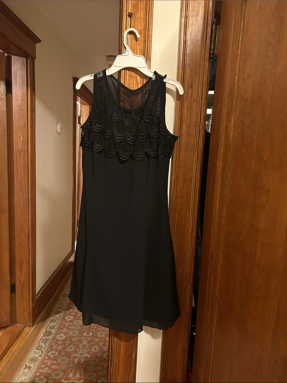 Scott McClintock Black Sleeveless  Yoke Mini Dress vintage 90s